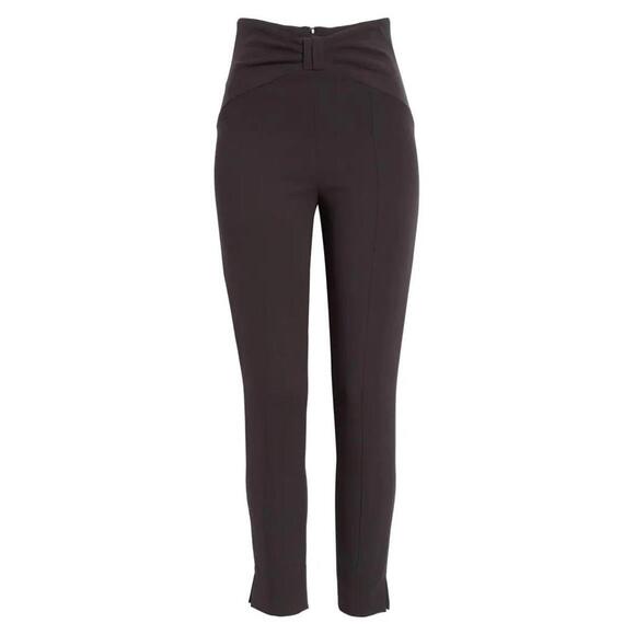 NWT Veronica Beard Ferdinand Bow Accent Skinny Pants - Black 16 High Rise